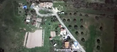 an aerial view of a yard with a street at Campagne Carbonel in Aix-en-Provence