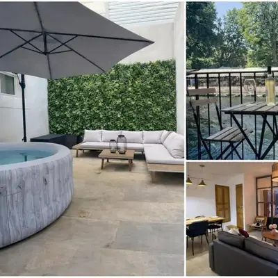 Jacuzzi & Terrasse en bord de rivière