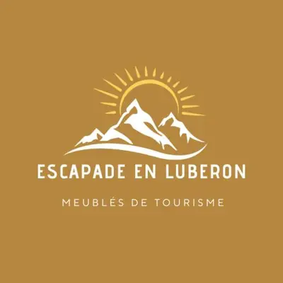 a logo for a restaurant with a mountain at Lou Mas dou Souleou & Spa in Cheval-Blanc