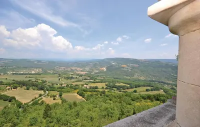 a view of a valley from a tower at 1 Bedroom Lovely Home In Viens in Viens