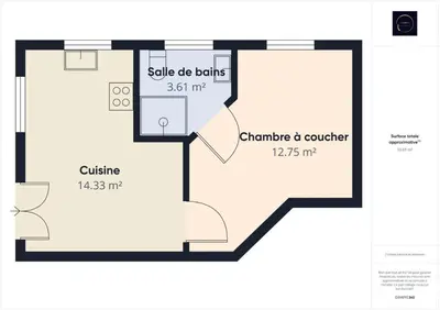 a floor plan of the proposed clark condominium at Gîte de la Draillette in Noves
