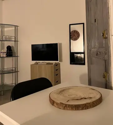 a bathroom with a sink and a toilet at Studio cœur de ville avec salle de bain privative & kitchenette in Carpentras