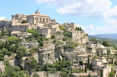 a village on top of a mountain at Détours en Provence - Lavande 3* in Châteaurenard