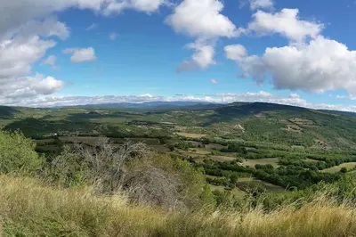 a view from the top of a hill at Gîte Le Bosquet - Au cœur du Luberon in Apt