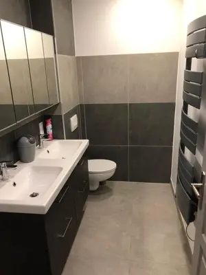 a bathroom with a sink and a toilet at Pitchoun in Velaux
