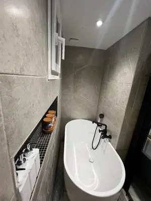 a small bathroom with a sink and a toilet at Gîte de charme pour 6 personnes à Apt in Apt