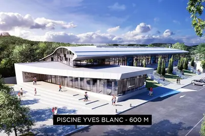 a rendering of a building with people walking around it at Madehouse - T3 indépendant-Piscine-Centre ville Aix à pied-Stationnement gratuit dans la rue in Aix-en-Provence