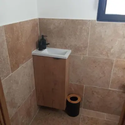 a bathroom with a sink and a toilet at Bastide 3 chambres 6personnes avec piscine sur Aix en Provence in Aix-en-Provence