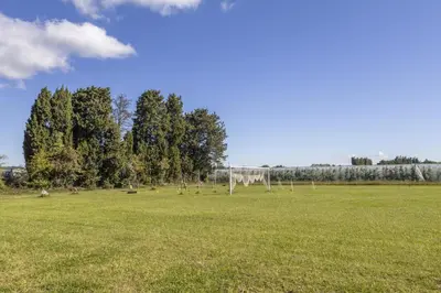 a field with trees in the middle of a field at Source de Vie in Noves