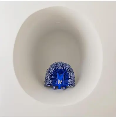 a close up of a blue object on a white plate at Maison d'exception au cœur de Goult in Goult