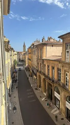 a view of a street in a city with buildings at Le Prêcheur in Aix-en-Provence