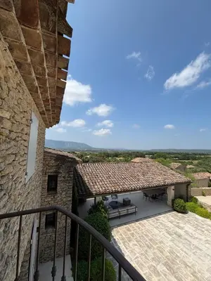 a view from the balcony of a house at Le jardin suspendu in Gordes