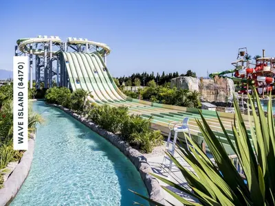 a large water slide at a theme park at Maison de vacances près du Mont Ventoux in Aubignan