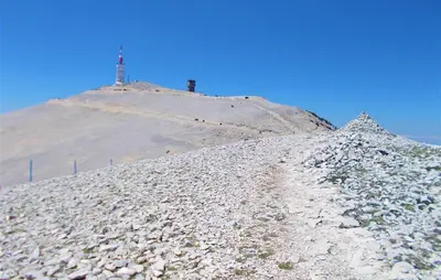 a mountain with a lighthouse on top of it at 2 Bedroom Lovely Home In Vedène in Vedène