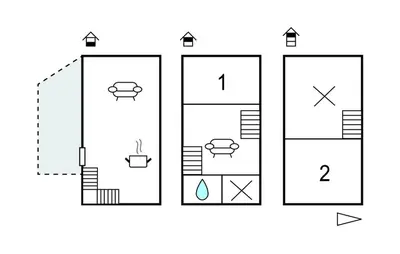 a block diagram of a house at 2 Bedroom Lovely Home In Vedène in Vedène