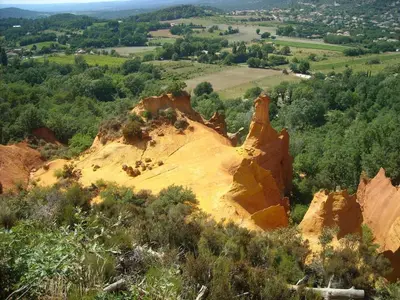 an aerial view of a rock formation on a hill at Lou pichoun studio au coeur d'un village provençal in Gargas