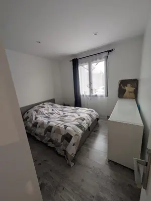 a small bedroom with a bed and a window at Maison A proximité d'Avignon et site touristique in Avignon