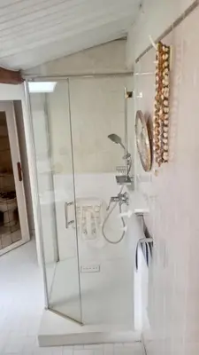 a shower in a bathroom with a sink at Aix en Provence in Aix-en-Provence