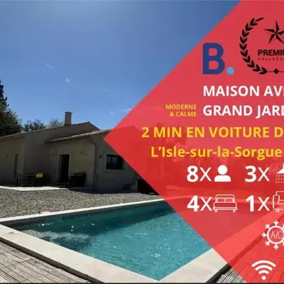 Charmante maison avec piscine et grand jardin
