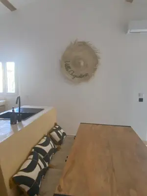 a kitchen with a counter top and a sink at Villa Augustine in Ventabren