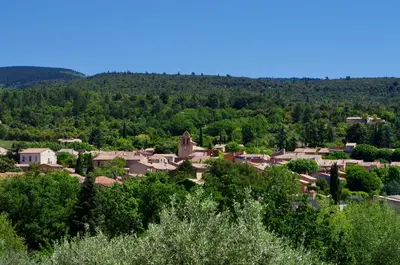 a small town in the middle of a forest at La maison de Flassan chic et sport in Flassan