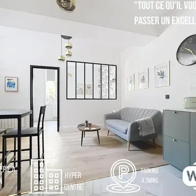 Côté Palmier - Luxurious 2-room - Center-by PauseAixoise