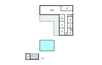 a floor plan of a building at Stunning Home In Morières-Lès-Avignon in Morières-lès-Avignon