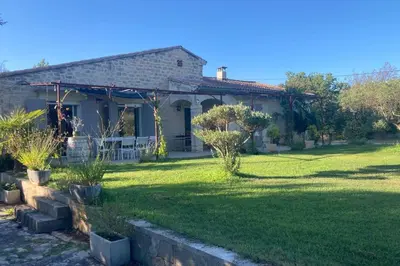 a house with a garden in front of it at Villa Caromb - Mont Ventoux Garden - by TGB in Caromb