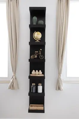 a shelf with a toy motorcycle on it next to two windows at Suite Lueur de Sable - Hypercentre - WiFi in Apt