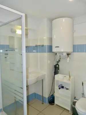 a bathroom with a shower and a sink and a toilet at Le Clos d'AIX Studio 304 Parking in Aix-en-Provence
