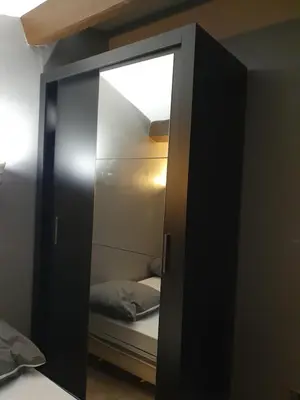 a mirror in a room with a bunk bed at Évasion provençale in Saint-Cannat