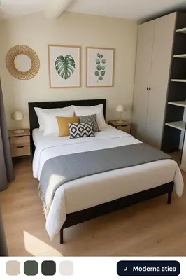 a bedroom with a large bed in a room at Le petit cardeur in Aix-en-Provence