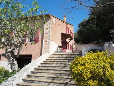 a set of stairs leading up to a building at Holiday Home in Provence near Mont Ventoux in Bédoin