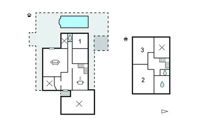a floor plan of a house at Awesome Home In Saint Didier in Saint-Didier