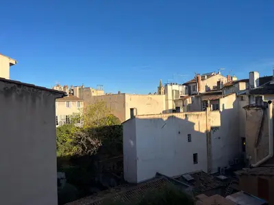 a view of a city with buildings at Studio coeur de ville, rue Papassaudi in Aix-en-Provence