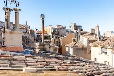 a view from the roof of a town at Exceptional apartment in Aix-en-Provence