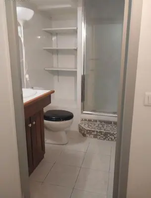a bathroom with a toilet and a sink and a shower at Grand Studio Aix-En-Provence in Aix-en-Provence