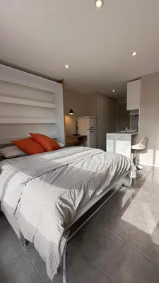 a bedroom with a large bed in a room at Slux Studio 399 in Aix-en-Provence