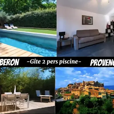 Luberon Gîte 2 pers piscine calme