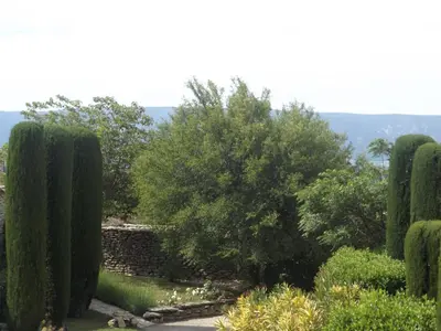 a group of trees and bushes in a garden at Bastidon la Cicada in Gordes