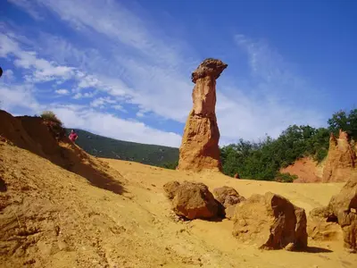 a rock formation in the middle of a desert at Luberon maison de village entière 2 à 6 personnes in Cabrières-dʼAigues