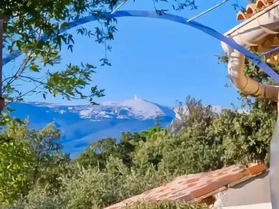 a view of the ocean from a house at Sunny Provence Getaway in Villes-sur-Auzon
