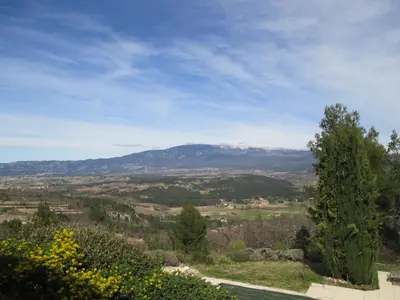a view of a mountain in the distance at L'Hymette in Blauvac