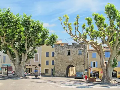 a group of trees in front of a building at Villa Kasara by Interhome in Mazan