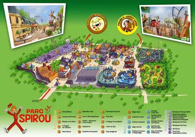 a map of the park sprout amusement park at Le Mas de la Tortue (Plain Pied) in Caromb
