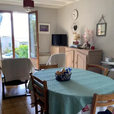 a kitchen counter with appliances on top of it at 196 rue des moulins in Vachères
