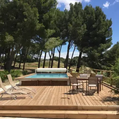 typical provencal farm in an exceptional natural site