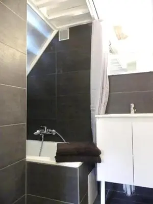 a bathroom with a sink and a shower and a sink at Les Bernardines in Aix-en-Provence