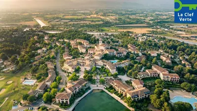 an aerial view of a large estate with homes at Village Pierre & Vacances Pont Royal en Provence in Mallemort
