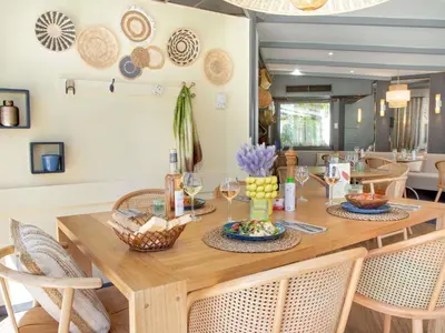 a table topped with bowls of different types of food at ibis Salon de Provence in Salon-de-Provence